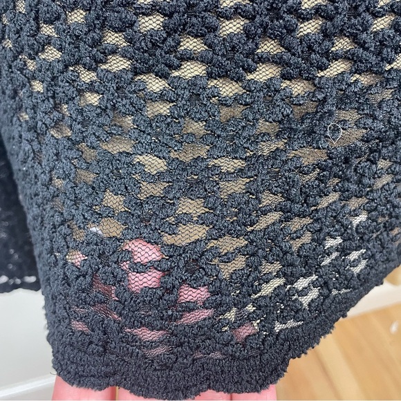 VTG Victorian Top Alberto Makali Lace Med Black Floral BohoGoth Alt Grunge Sheer - Picture 13 of 16